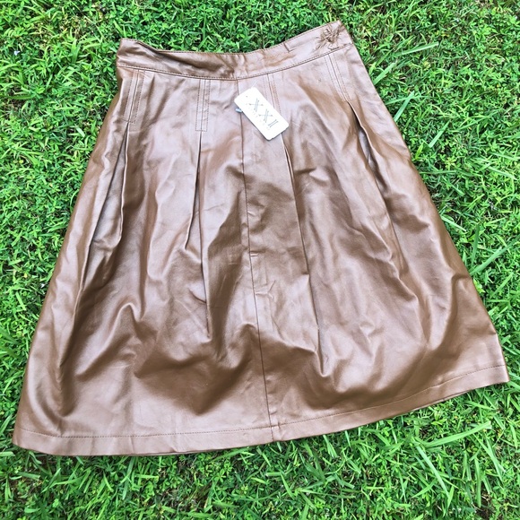 Leather A Line Skirt - Picture 2 of 2